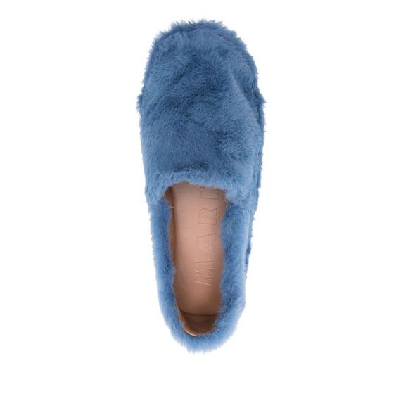 Marni Men Faux Fur Slip-On Loafers